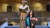 Photo of Gitasanti with diploma and Erasmus statue