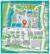 map Campus Woudestein with the location of Erasmus Pavilion marked with a red pin