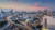 Photo of a busy city at sunset