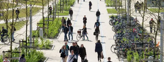 Students on campus Erasmus University Rotterdam