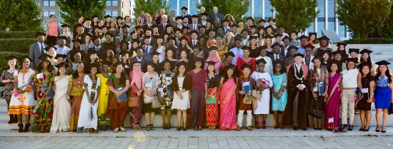 group photo of IHS alumni on their graduation day