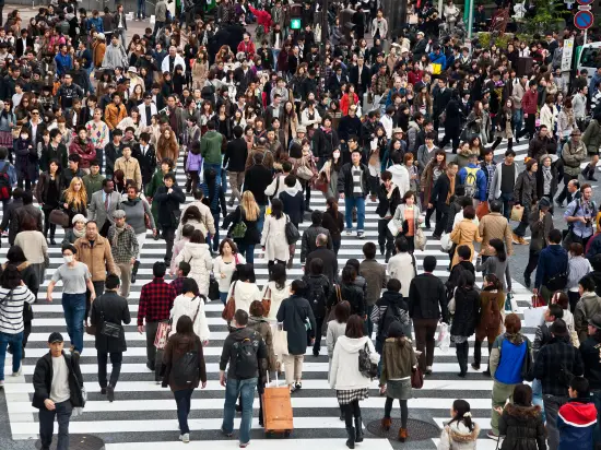 Pedestrian crossing in Tokyo